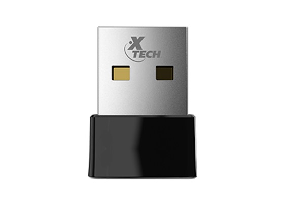ADAPTADOR DE RED NANO USB WIFI AC XTECH, 2.4GHZ/200MBPS, 5.0GHZ/433MBPS, 802.11AC/B/G/N, DUAL BAND