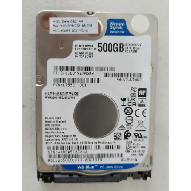 DISCO DE LAPTOP 2.5 / 500GB USADO NO GARANTIA