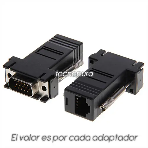 Convertidor adaptador extensor VGA por cable de red UTP Rj45
