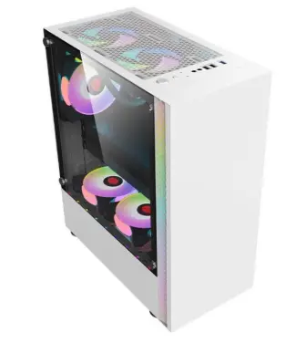 CASE BLANCO ATX GAMING 6pcs RGB fans with changeable color and install into case in advance
