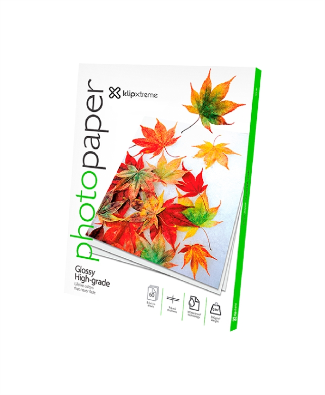 Papel glossy Klip Xtreme premium photo 8.5 x 11 (60 pack) AP100KLX02