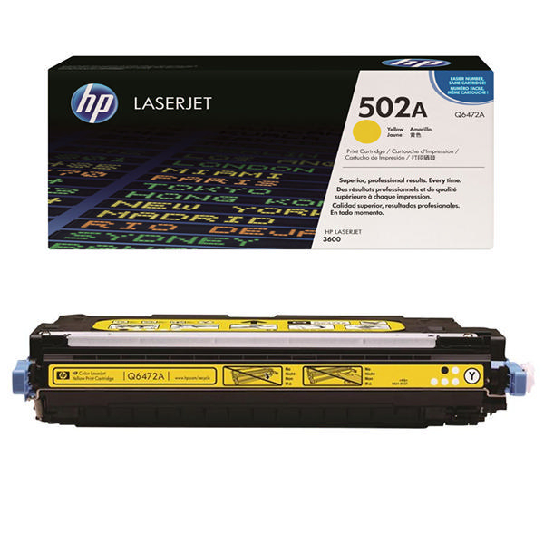Tóner HP 502A Q6472 amarillo 4,000 páginas