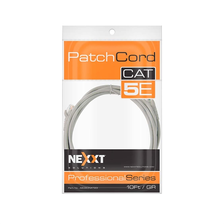 Patch cable Nexxt CAT5E 10FT gris