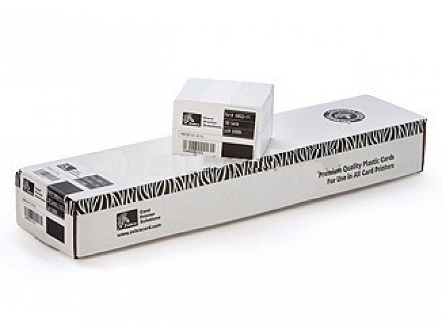 Tarjeta PVC premier CR-80 para impresora de tarjeta zebra, blancas, 500 unidades el paquete