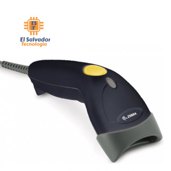 Scanner barcode zebra LS1203, evm/DCS, laser, 1D, interfaz: usb, RS-232, incluye base