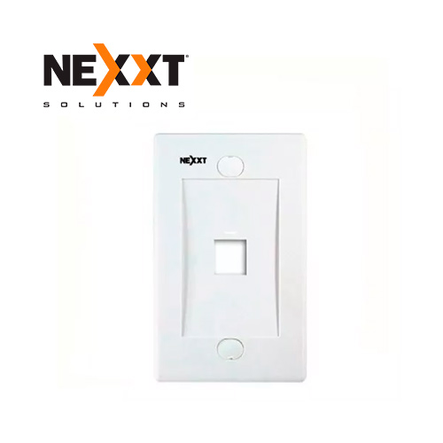 Jack wall plate Nexxt 1 puerto blanca