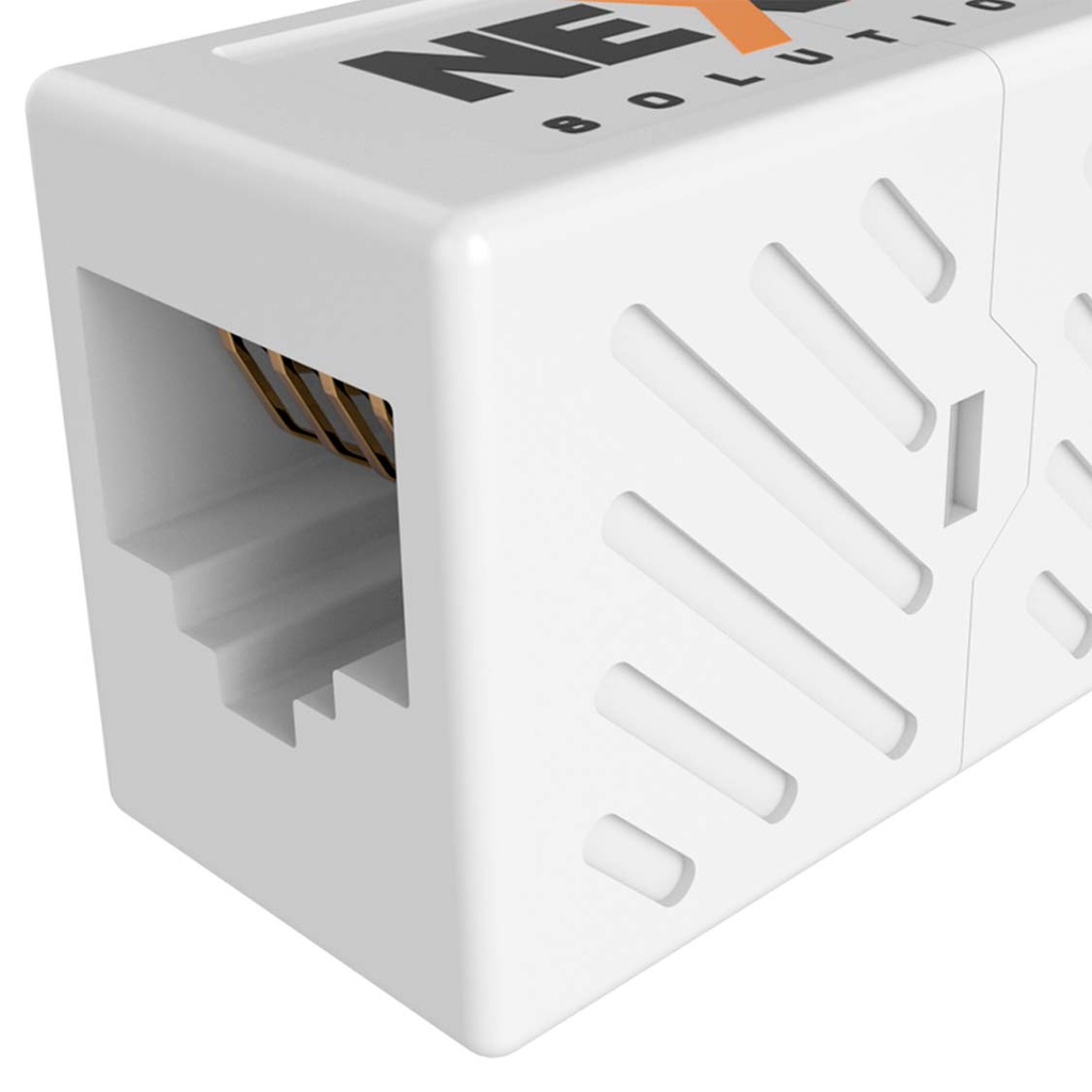 Empalme (couple) para cable RJ45, CAT5E, 50U" gold