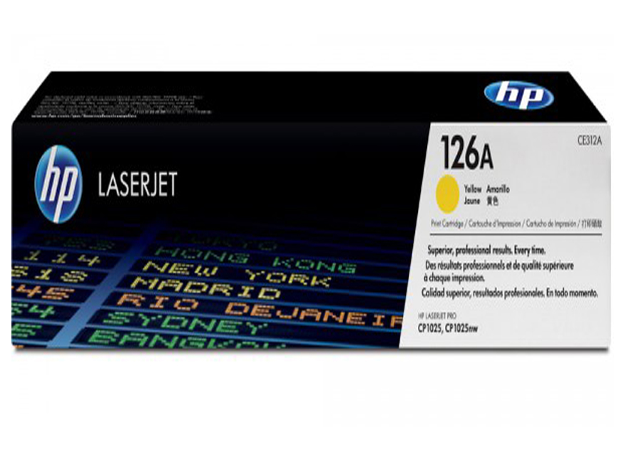 Tóner HP 126A CE312A amarillo 1,000 páginas