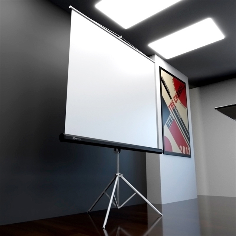 Pantalla Klip Xtreme 120" para proyector blanca c/tripode (AC120KLX04)