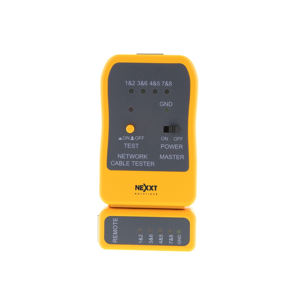 Probador de cables Nexxt para redes p/conectores RJ45, RJ11, y RJ12 incluye unidad remota