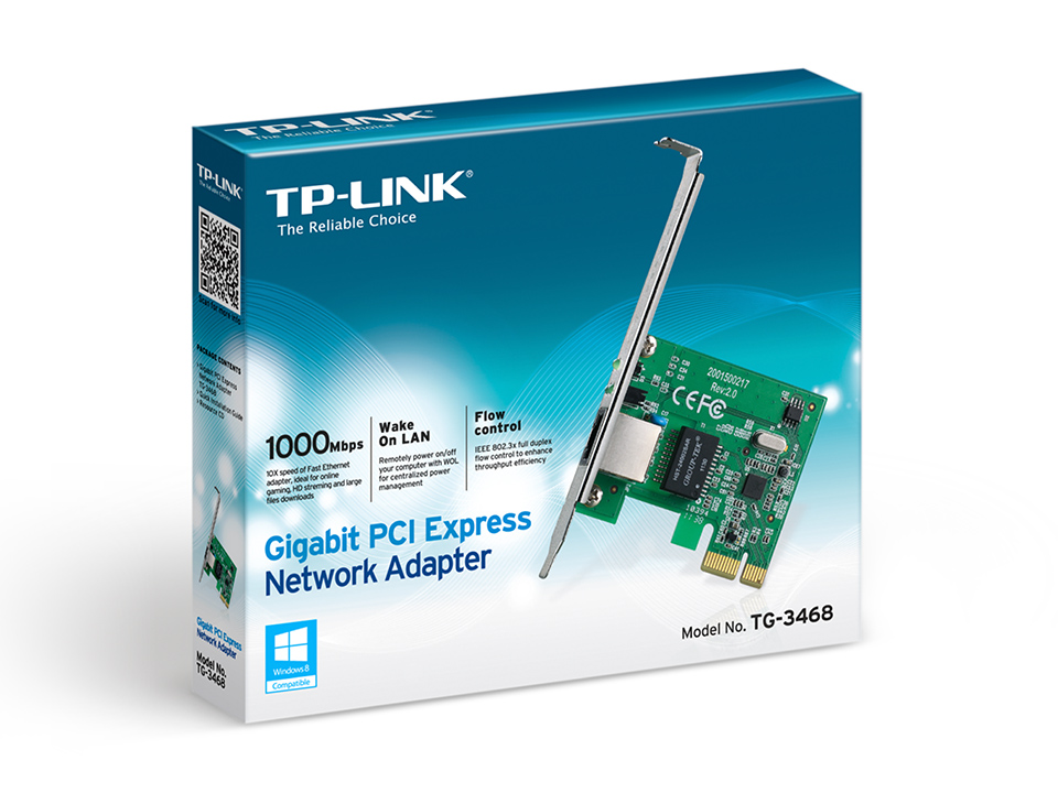 Tarjeta de red TP-Link PCI-e gigabit ethernet TG-3468