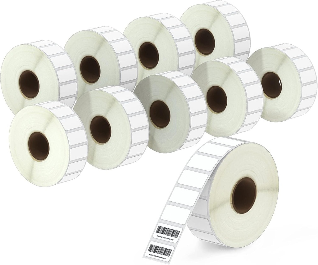 Rollo de label térmico directo 1" x 0.5" (3,000 unidades por rollo)