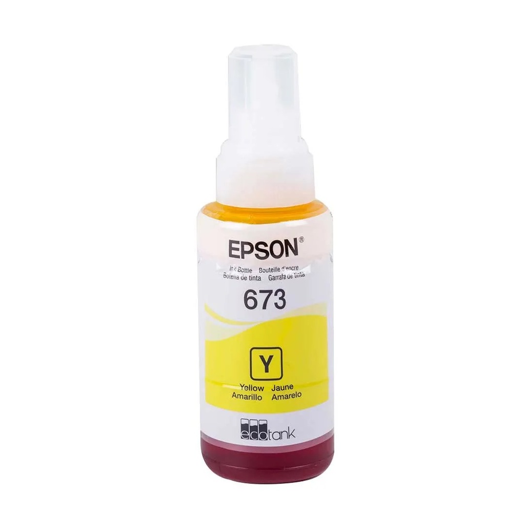 Botella de tinta Epson 673 amarillo para impresora L805, L810, L850, L1800 70ML tramo 3