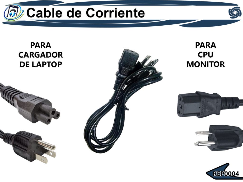 Cable corriente Agiler para cargador de laptop de tres huecos (agi-1123)