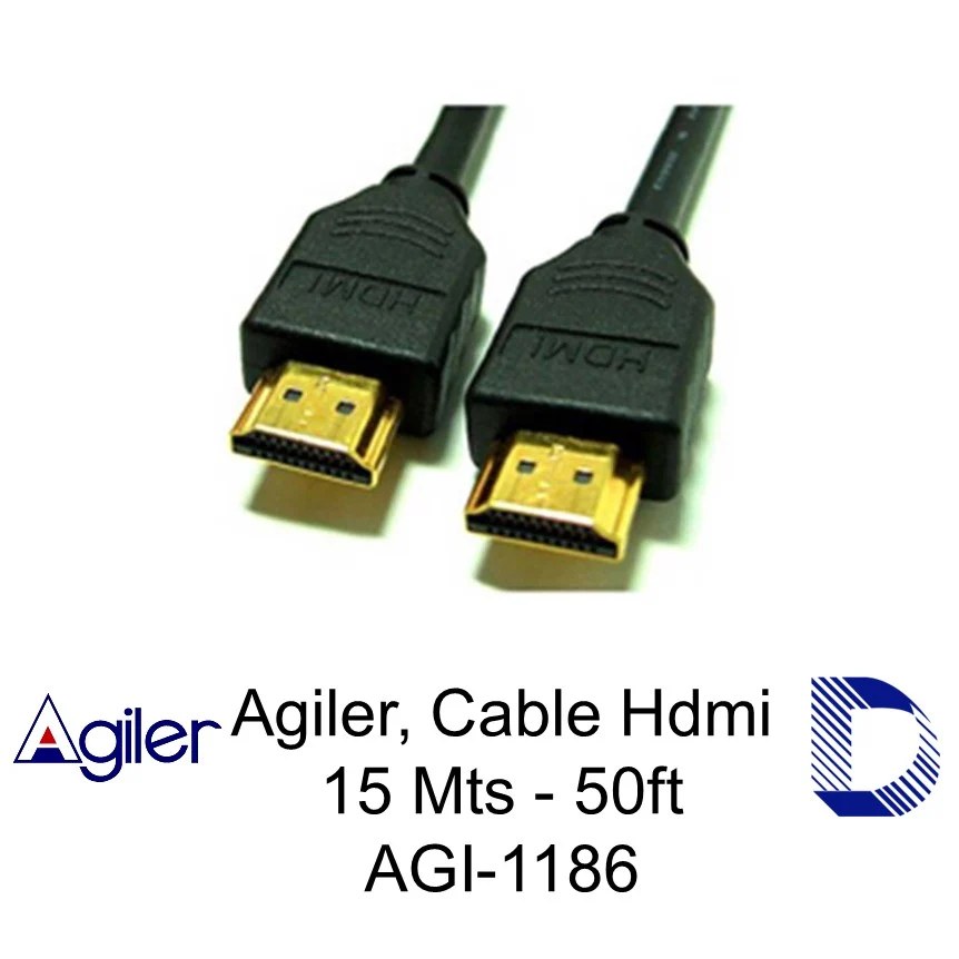 Cable HDMI Agiler, 50 pies, negro