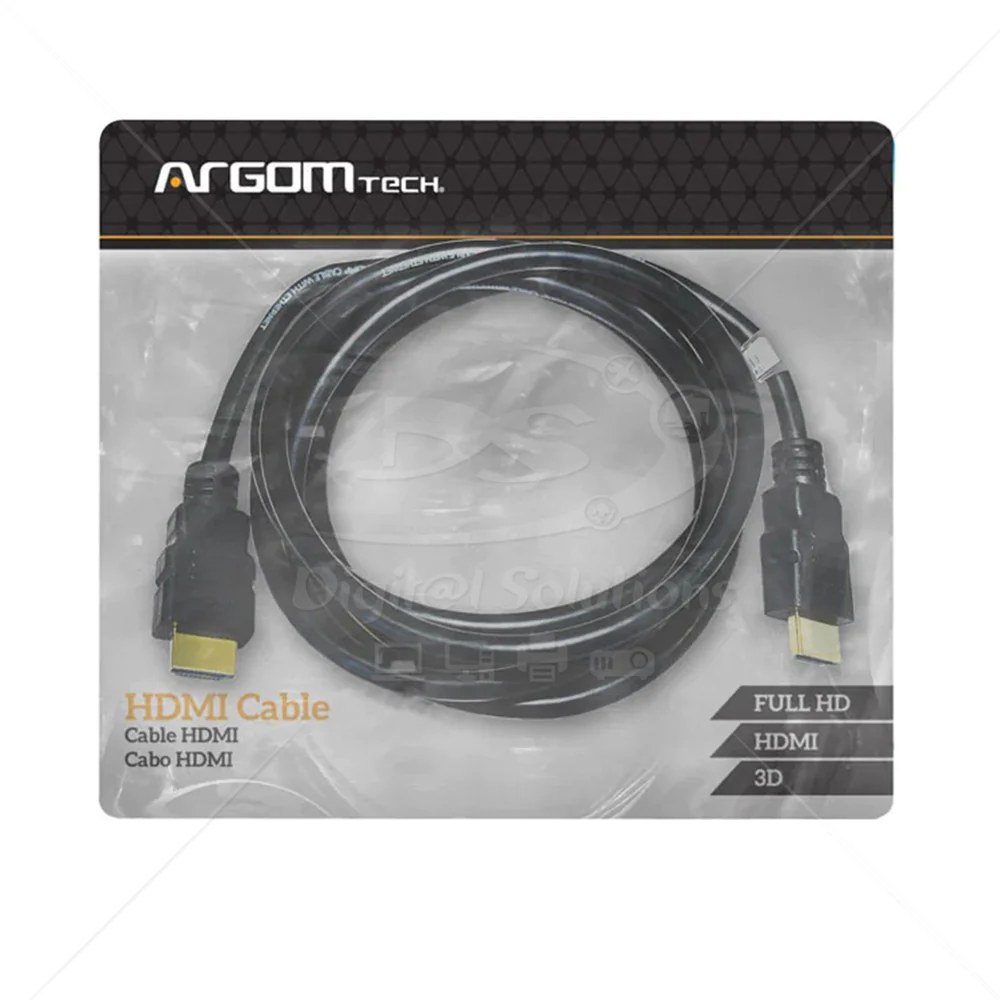Cable HDMI Argom, 6 pies, negro