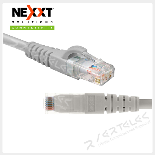 Patch cable Nexxt, CAT6, 10 pies, gris, certificado LSZH