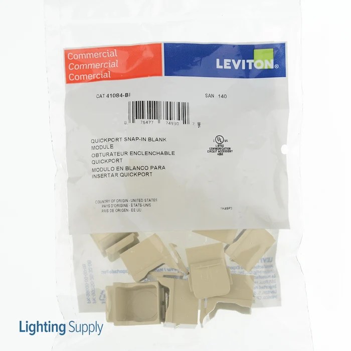 Blank insert for face plate levinton