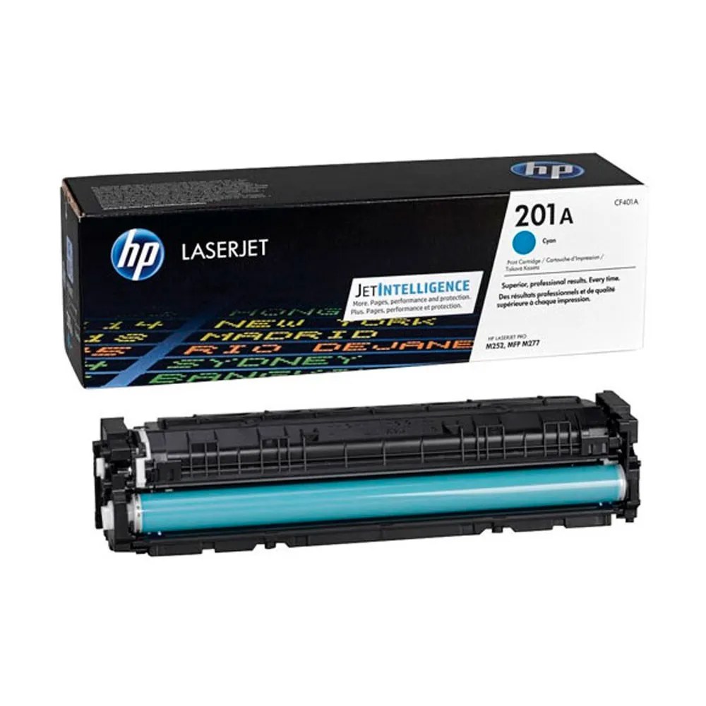 Tóner HP 201A CF401A cyan 1,400 páginas