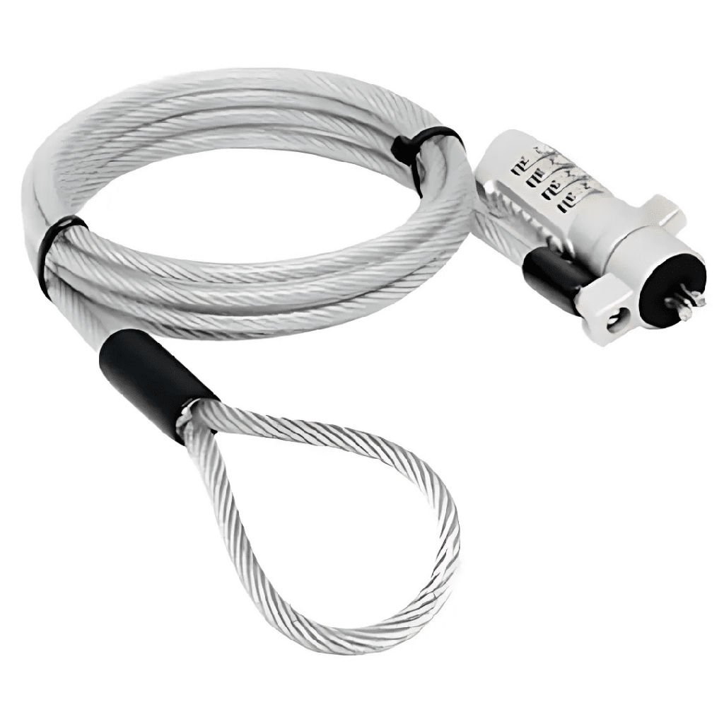Candado de seguridad para laptop Agiler, 6 pies, con clave, blanco