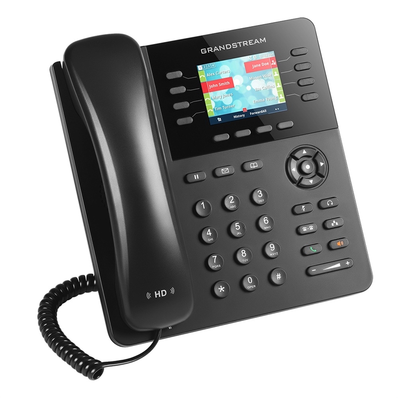 Teléfono IP grandstream GXP-2135, 8 line, 4 cuentas sip, pantalla a color 2.8", bluetooth