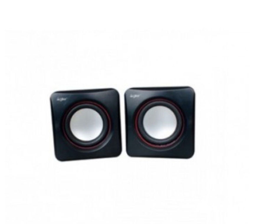 Bocina USB Agiler, 300W, blanca/negro, control de volumen