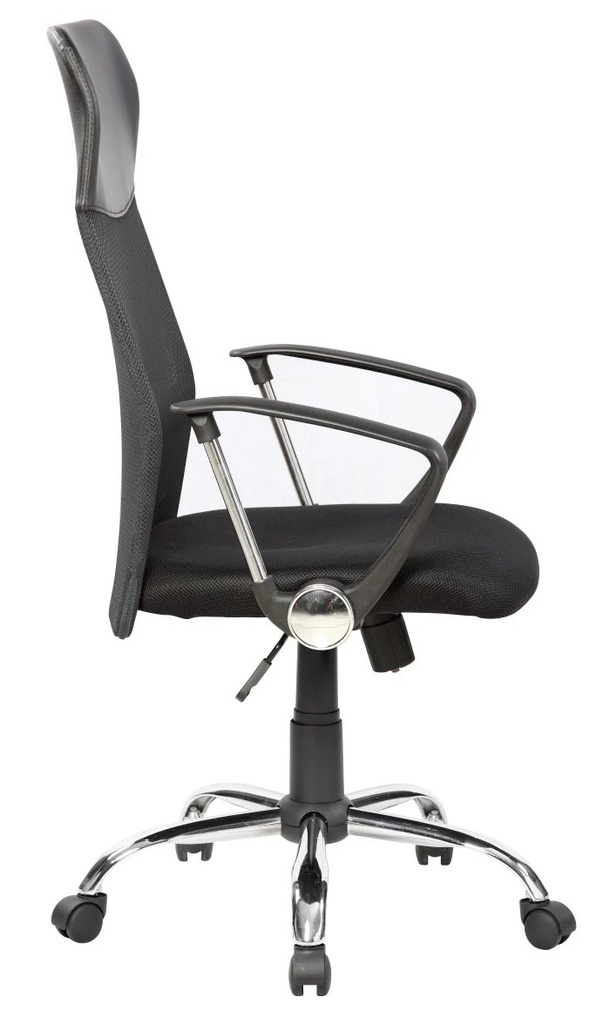 Silla ejecutiva Myo de tela/plástico/piel negro, reposo de brazos