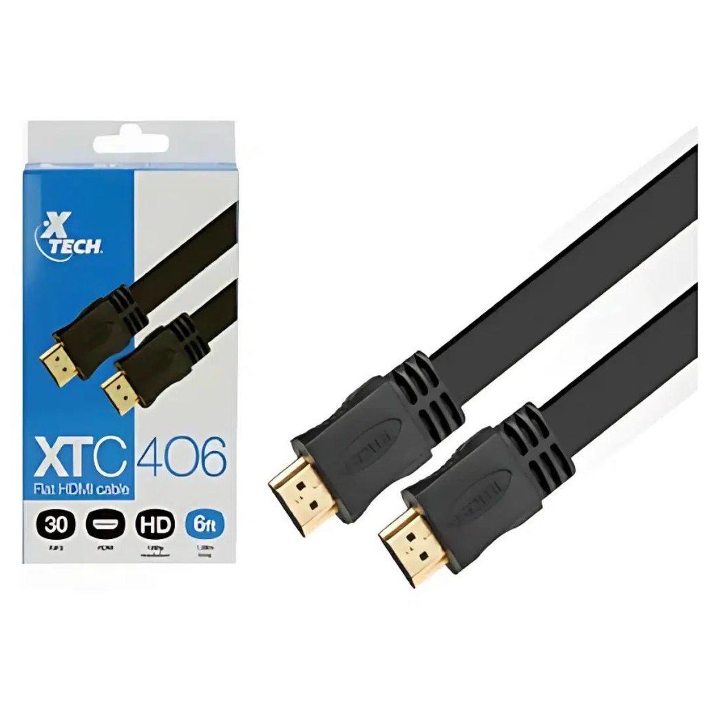 Cable HDMI Xtech, plano 6 pies, (XTC-406)