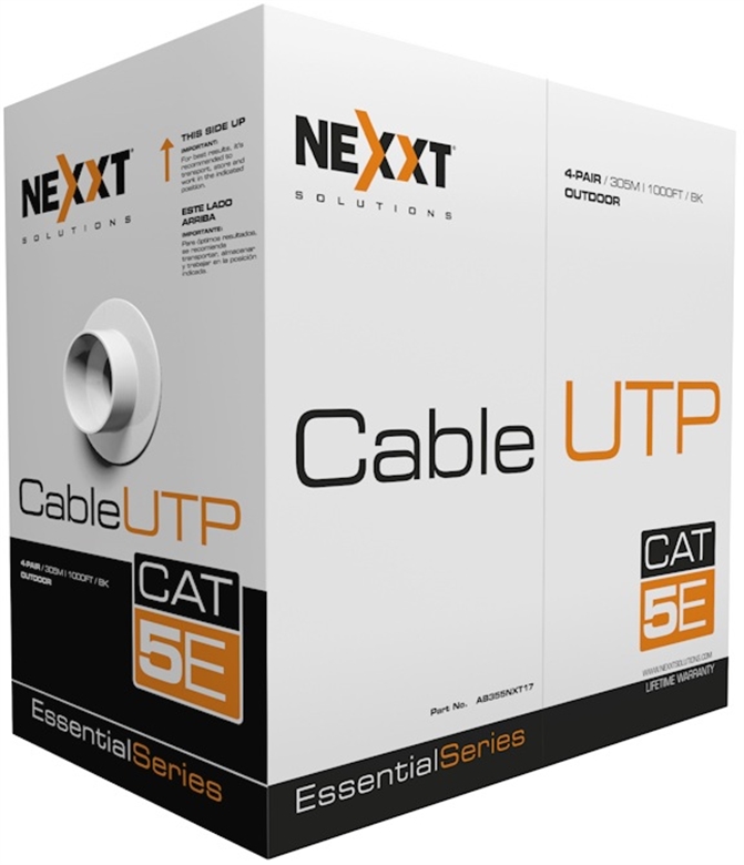 Cable UTP por pies Nexxt cat 5, azul / gris