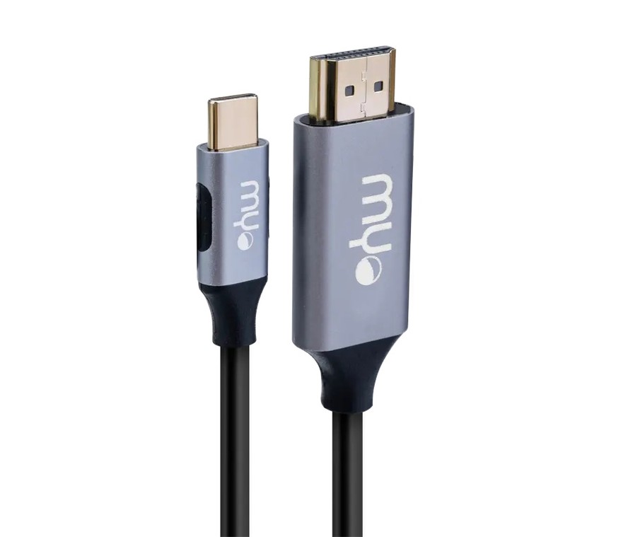 Cable extensión USB Myo, 6 pies, negro (Myo-USBEXT6FT)
