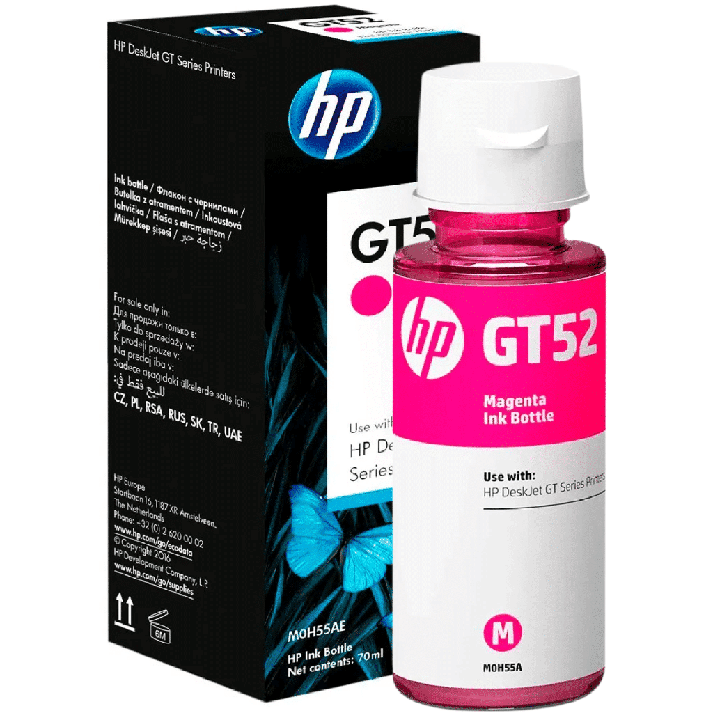 Botella de tinta HP GT52 M0H55AL magenta 70ML
