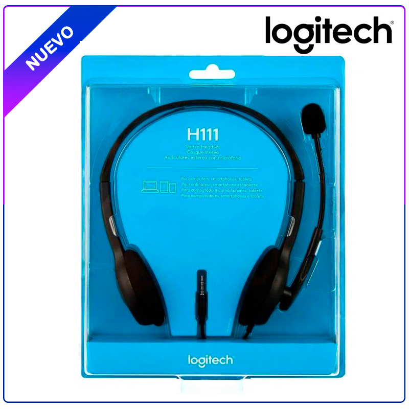Audífono con microfono Logitech H111 stereo, 3.5" input