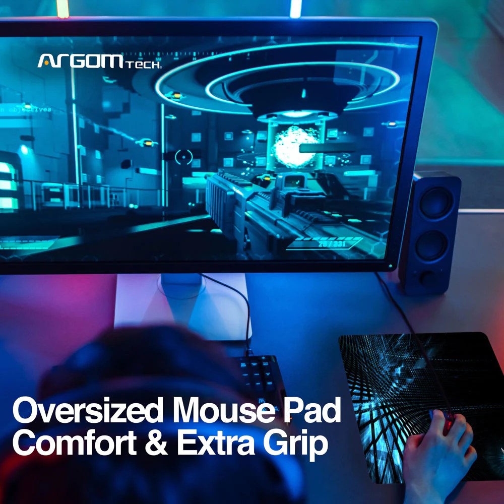 Mouse pad Argom, gaming combat, negro