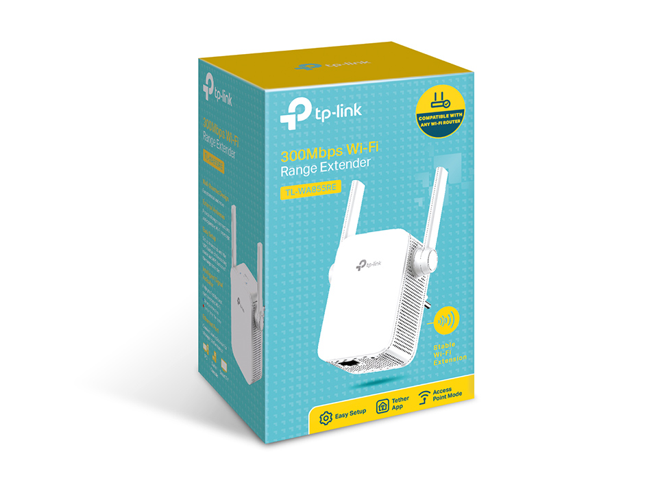 Repetidor TP-Link TL-WA855RE, 2.4GHZ/300MBPS, 1 puerto lan, 802.11B/g/N, WPS, indoor