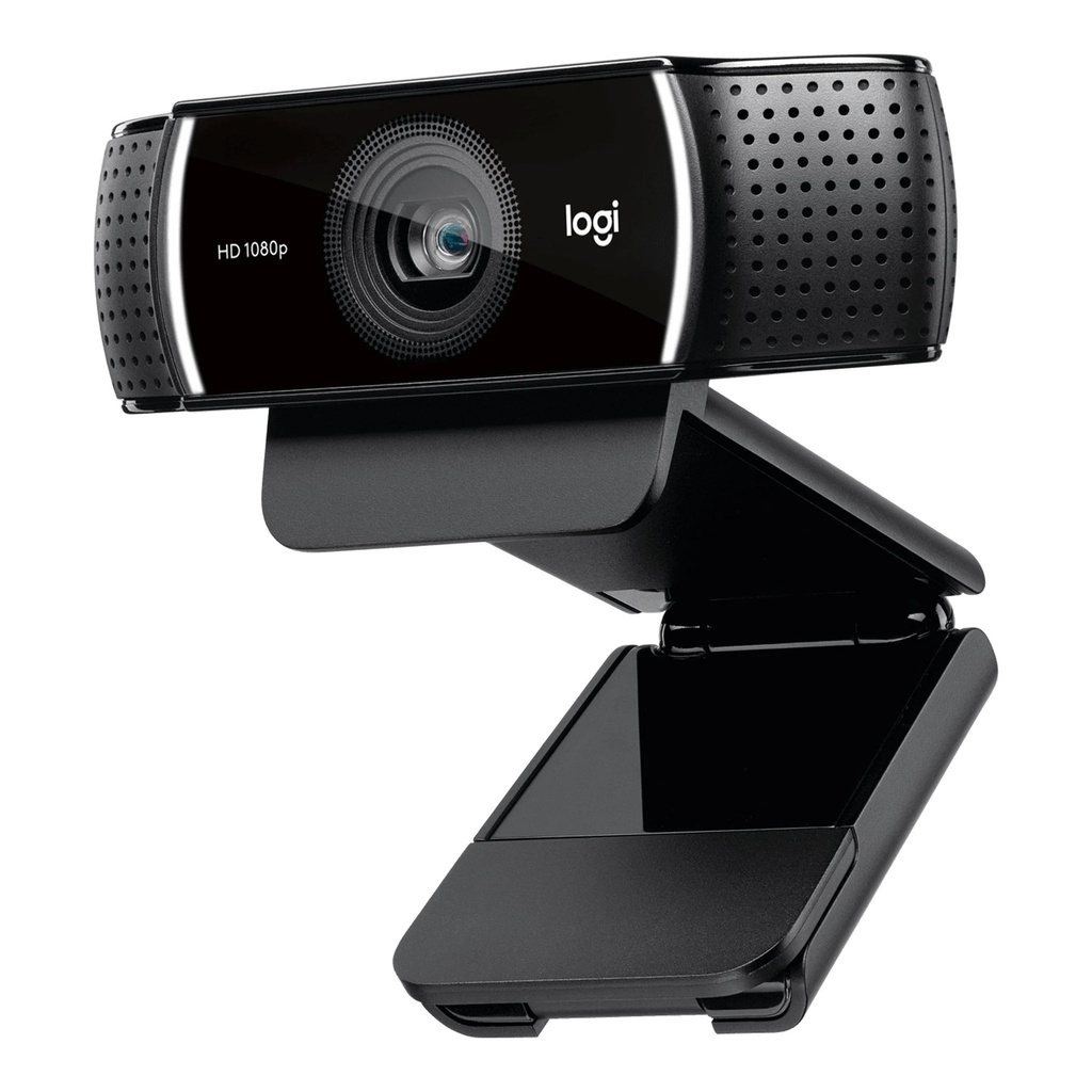 Cámara web Logitech C922 HD pro, resolucion 1080P, USB 2.0, compatible WIN7/WIN8/WIN10, mac
