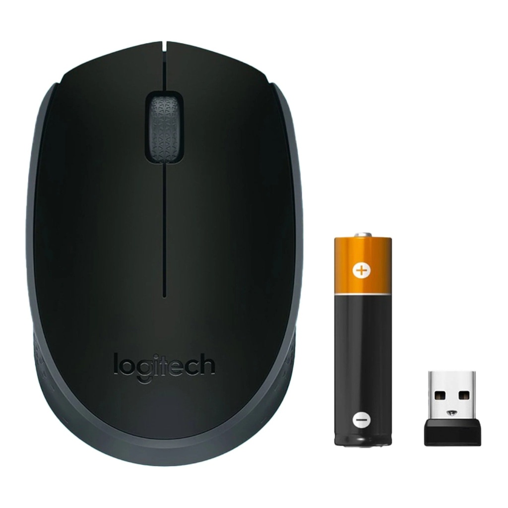 Mouse Logitech M170 inalámbrico optico, receptor usb, gris
