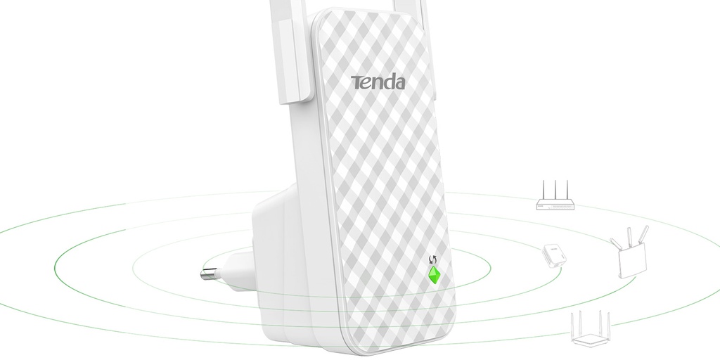 Repetidor wireless tenda N300, 2.4GHZ/300MBPS, 2 x 3DBI externo no desmontable, IEEE802.11B