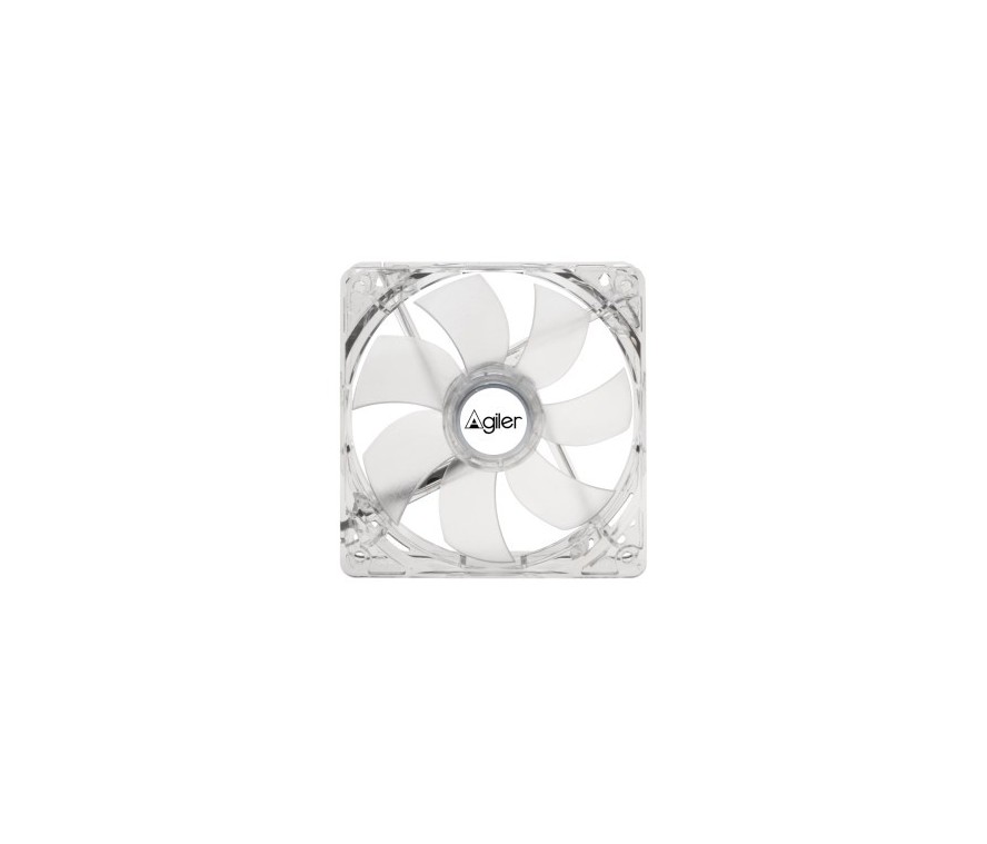 Abanico de case Agiler, 120MM, LED de colores, transparente (agi-8055C)
