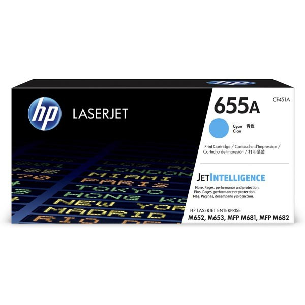 Tóner HP 655A CF451A cyan 10,500 páginas
