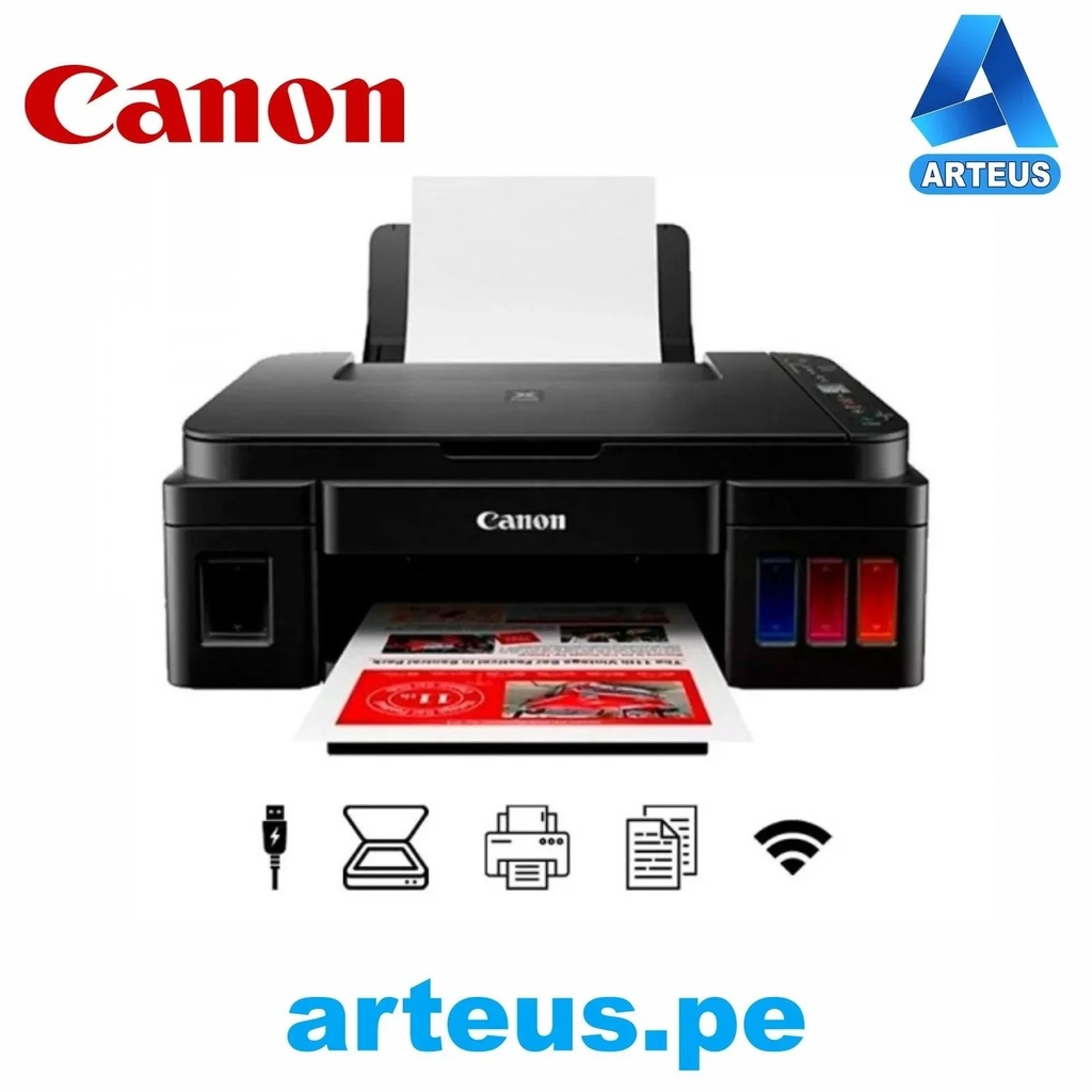 Impresora multifuncional Canon pixma G3110, (imprime, copia, escanea), sistema tinta