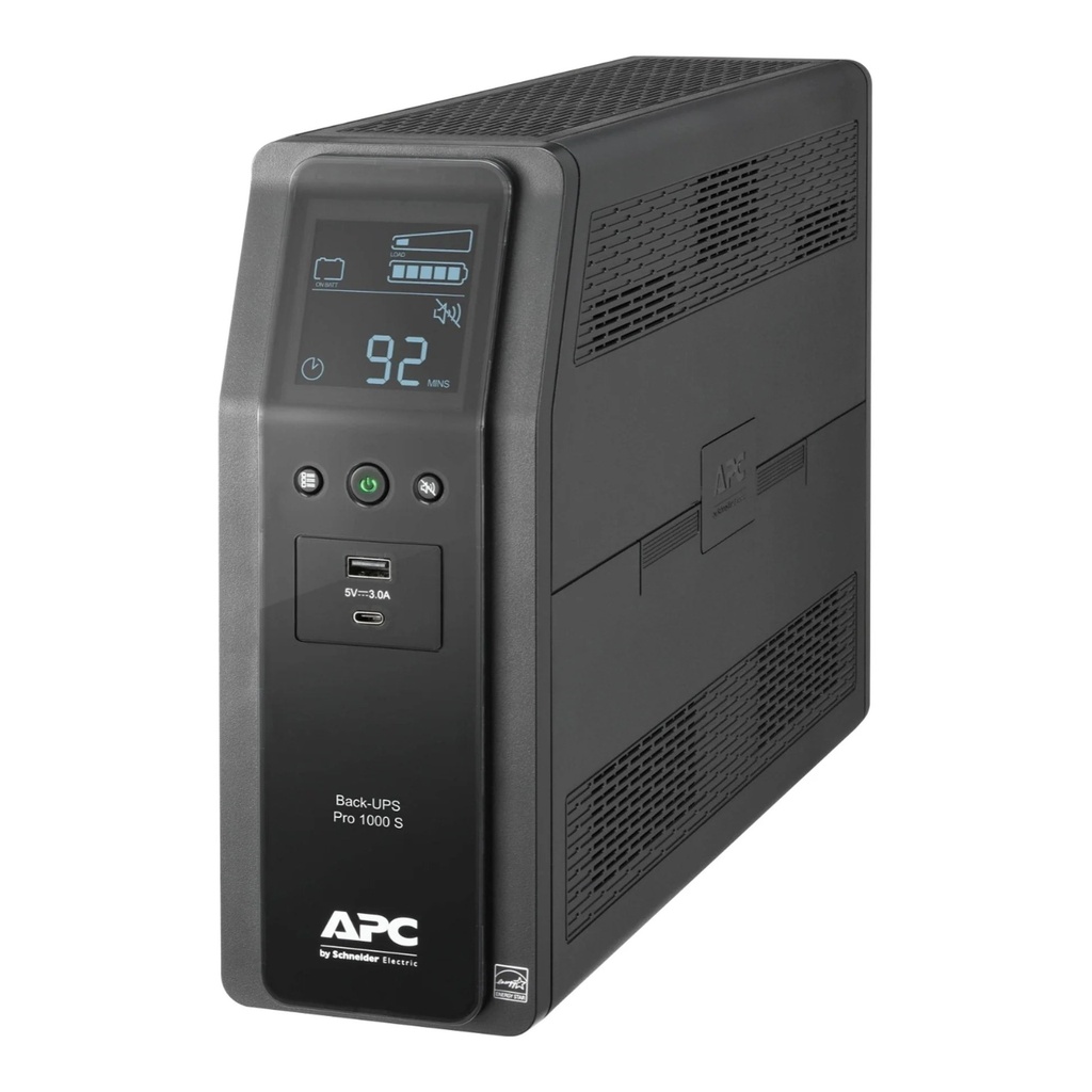 UPS APC BR1000 back-UPS pro, 1.0KVA (1000 va), 600 watts, input 120V / output 120V
