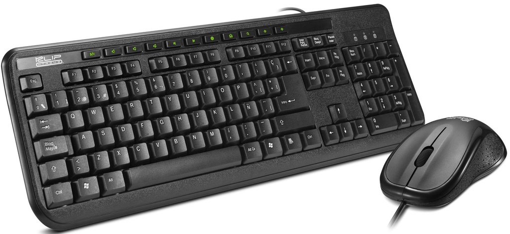 Teclado mouse Klip Xtreme, alámbrico, optical mouse, español