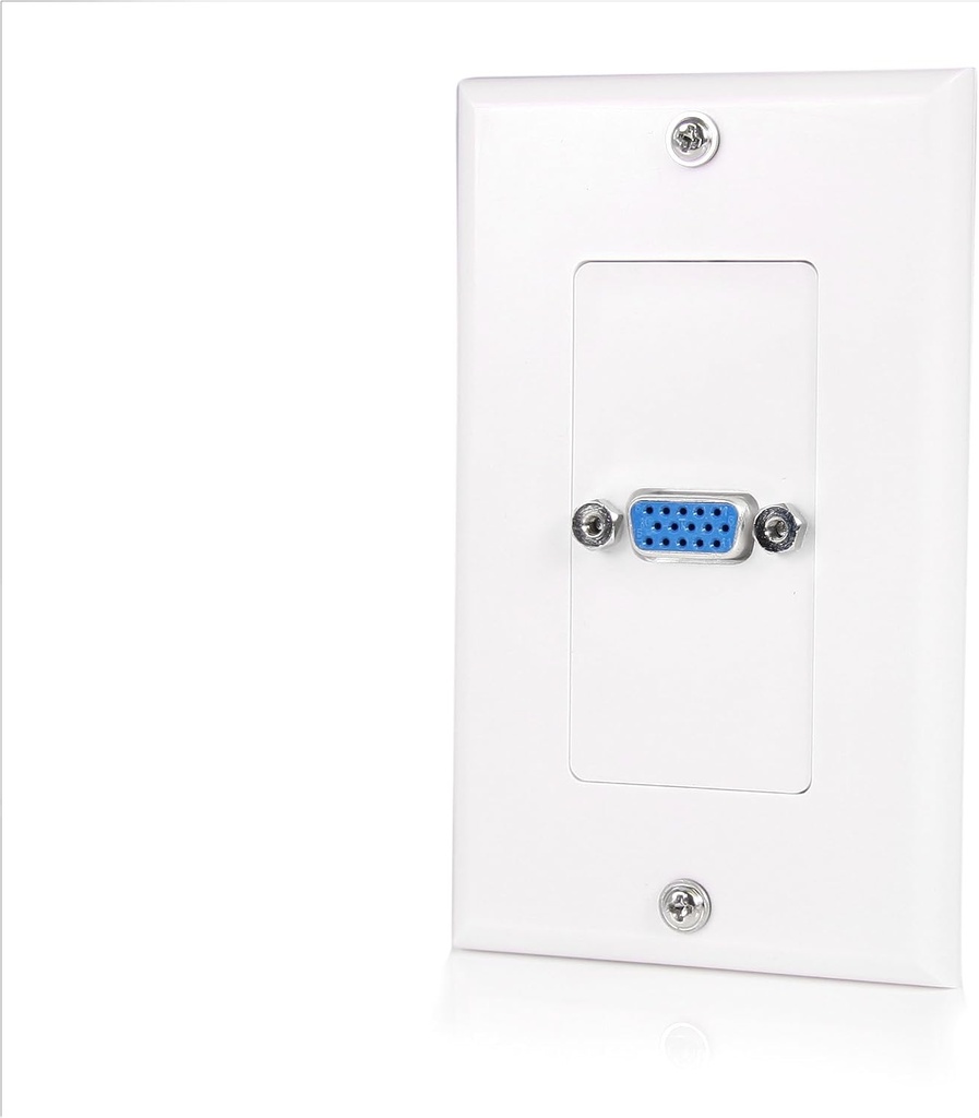 Placa de pared con cople jack a jack VGA (DB15)