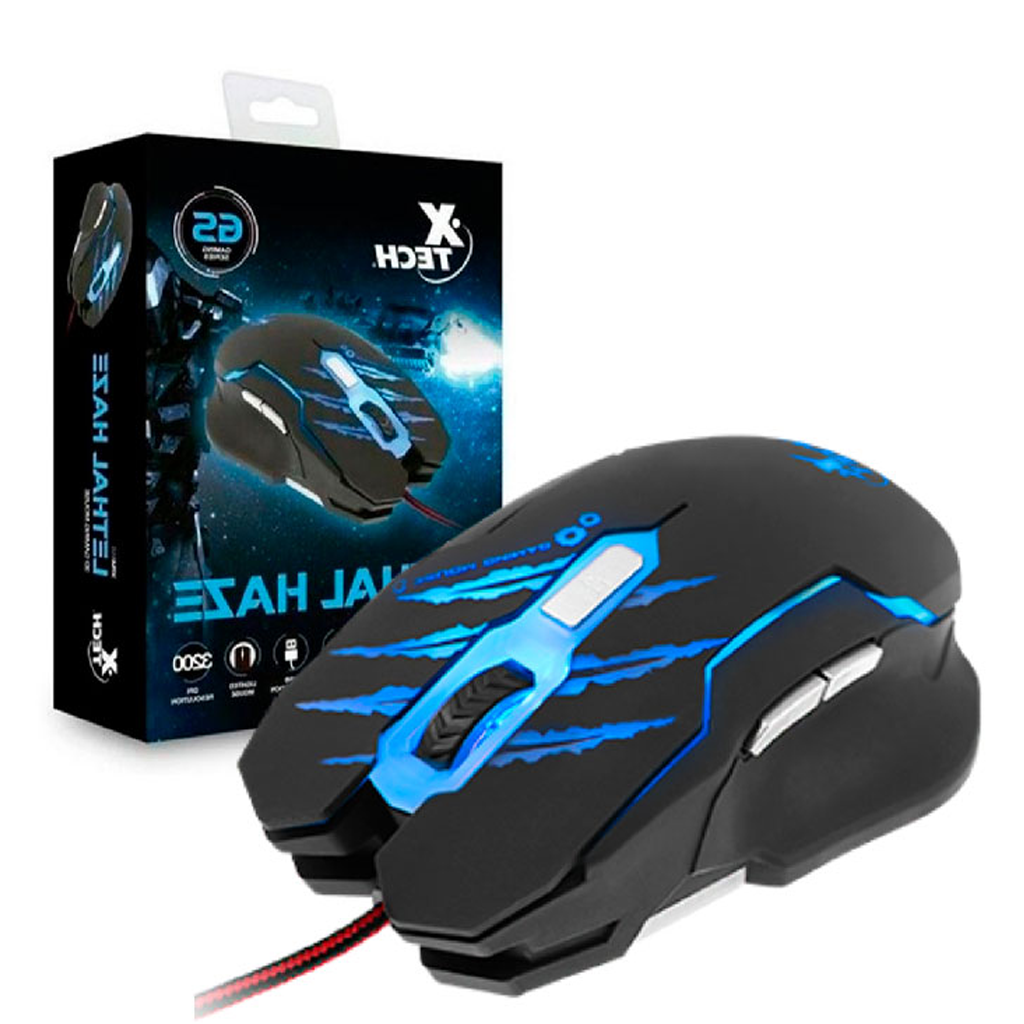 Mouse Xtech gaming XTM-610, usb, 6 botones, 3200DPI, black