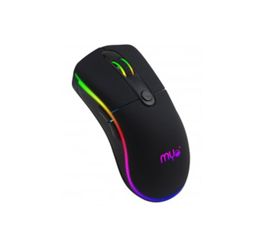Mouse gaming Myo serie 4, 6 botones, velocidad del mouse ajustable entre 800 a 3200 DPI