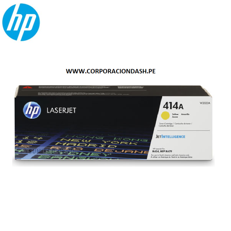 Tóner HP 414A W2022A amarillo 2,100 páginas