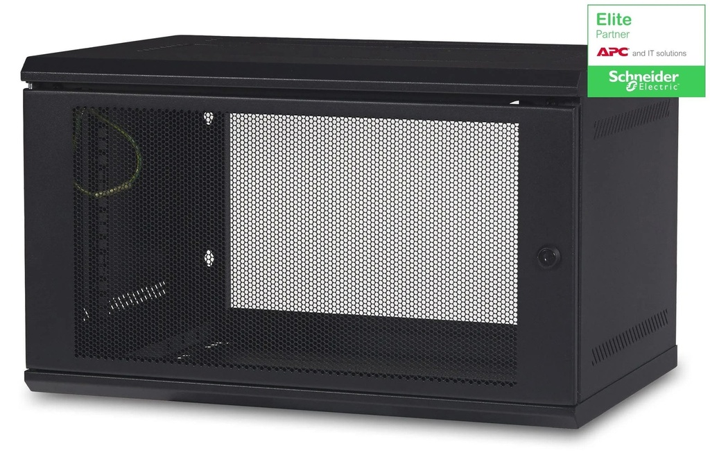 Gabinete de pared APC netshelter WX 6U, peso soportado 90.91 KG, black (AR106)