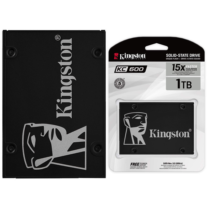 Disco de estado solido Kingston SSD 1024GB (1TB), 2.5", SATA3, nand 3D TLC, negro