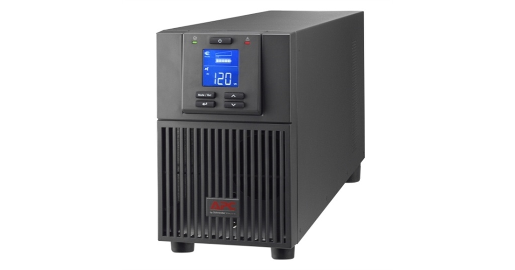 UPS APC SRV2KA online sine wave LCD 2000VA / 1600W, input 120V / output 120V, 4 tomas, DB-9