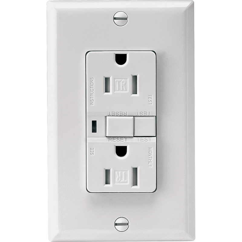 Toma corriente cooper, duplex de 15AMP blanco , coneccion a tierra con bracket incluido mas